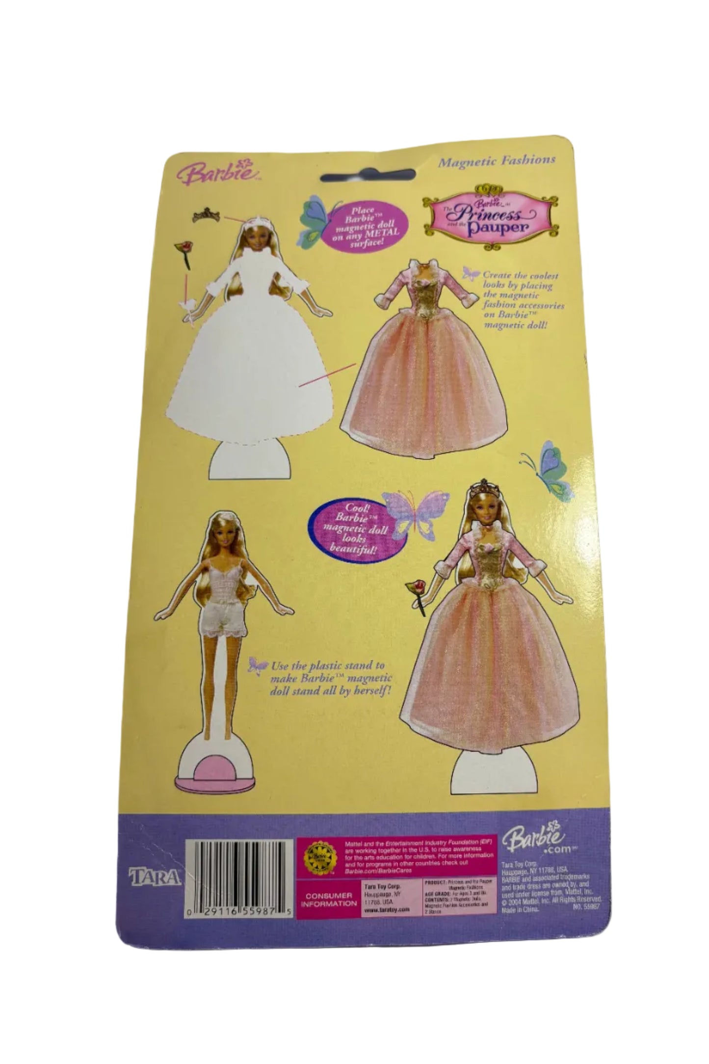 2004 Barbie Princess & The Pauper Magnetic Fashions