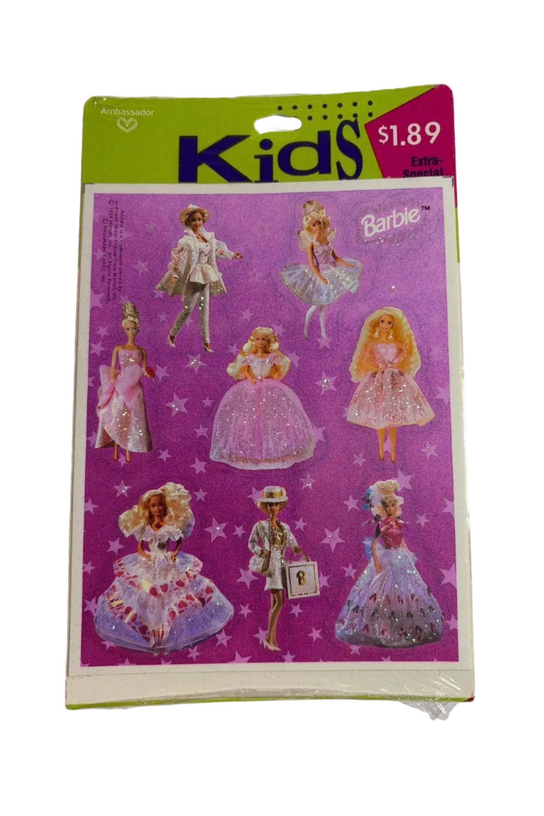1994 Glitter Barbie Stickers