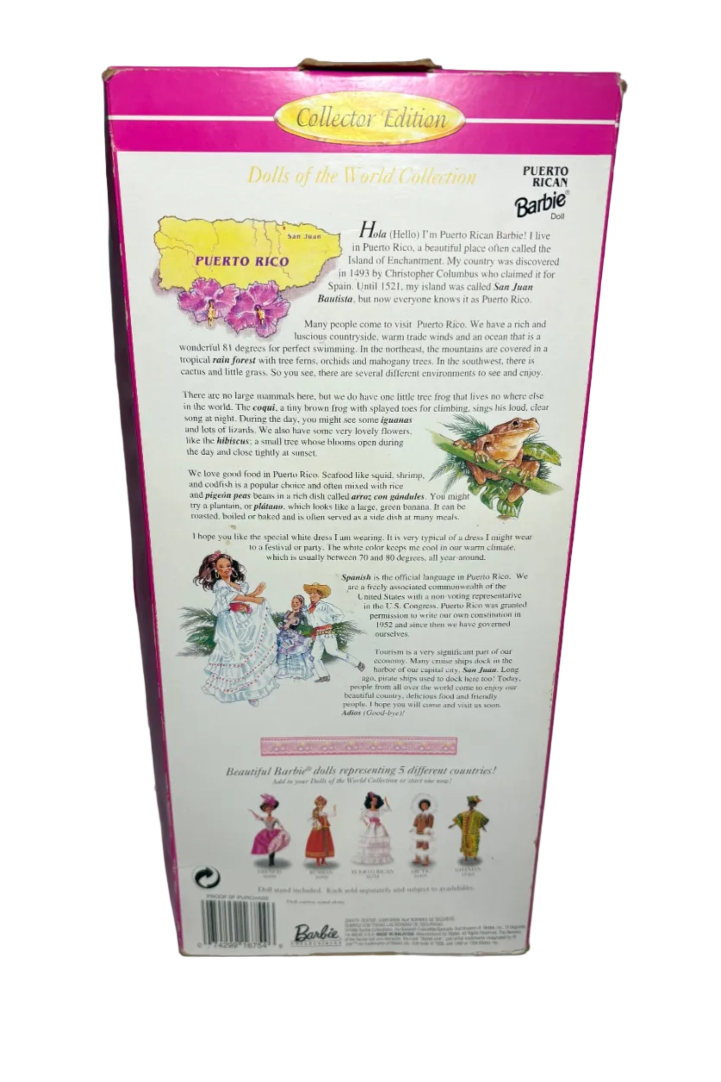 1996 Puerto Rican Barbie Dolls Of The World