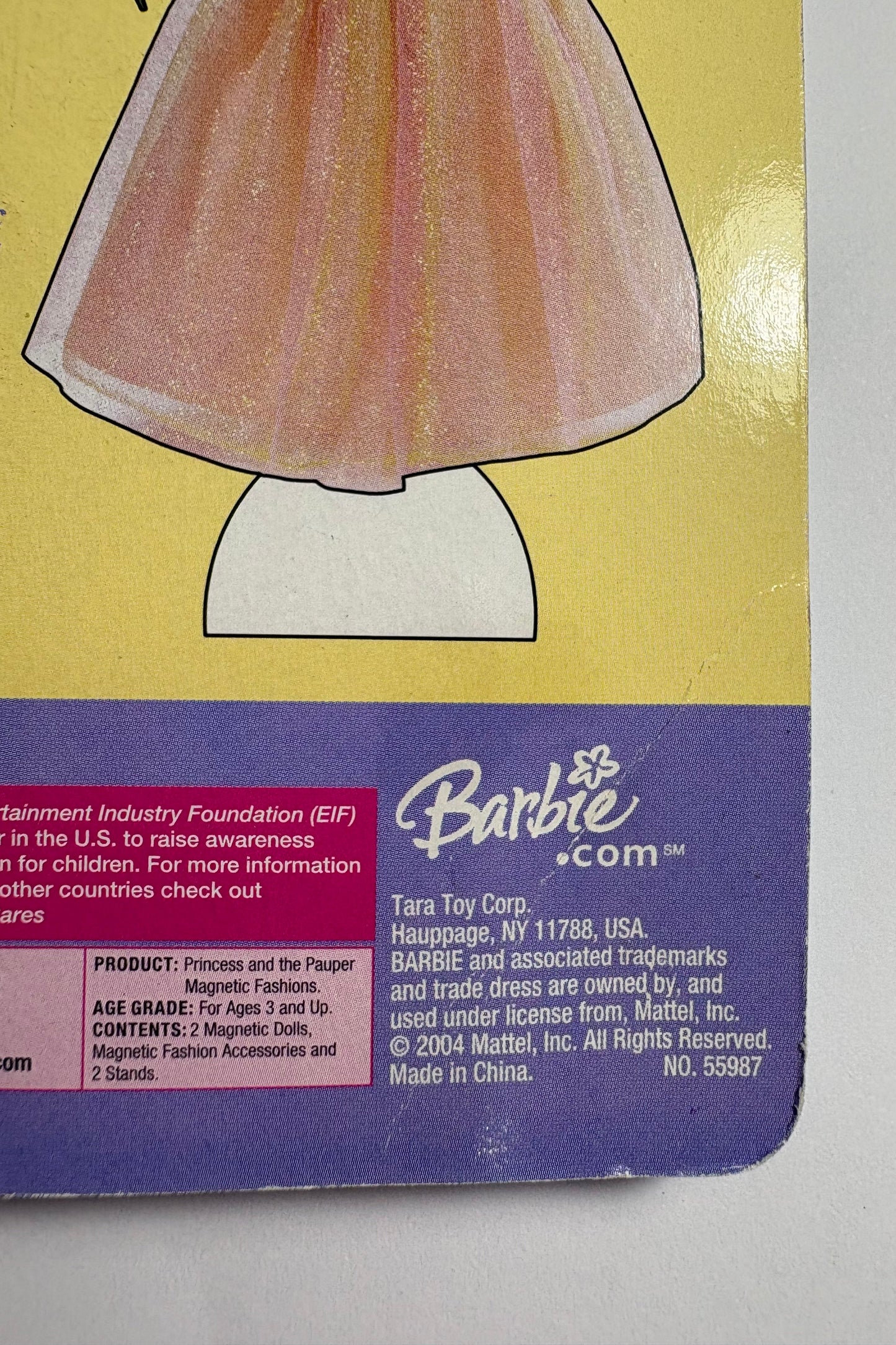 2004 Barbie Princess & The Pauper Magnetic Fashions