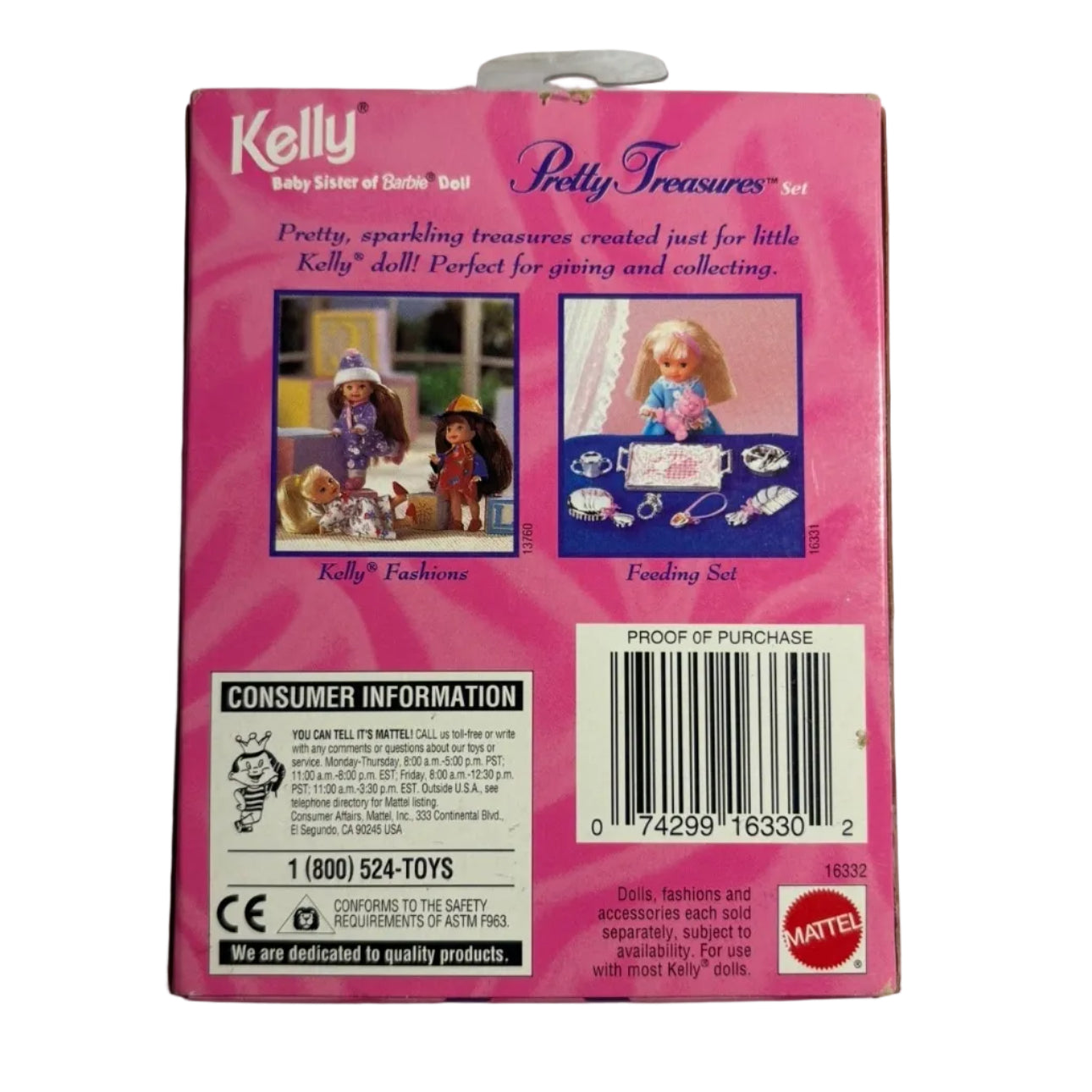 1996 Barbie Kelly Pretty Treasures Playset